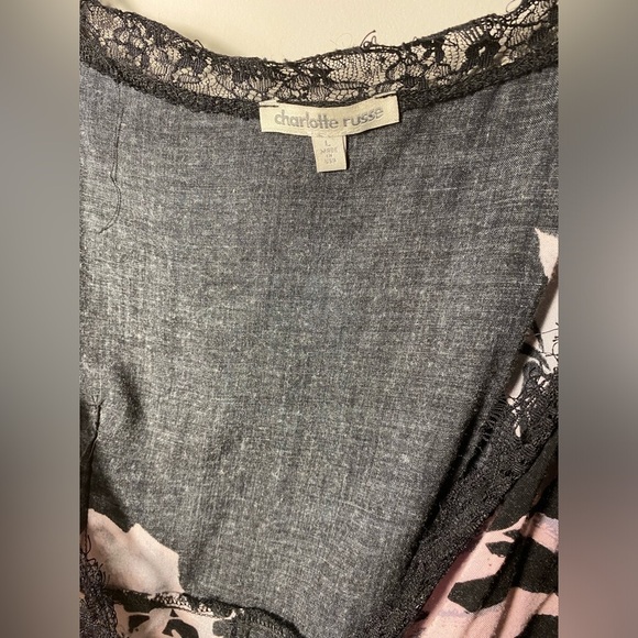 Charlotte Russe wrap around mini floral dress | size Large - Picture 2 of 5